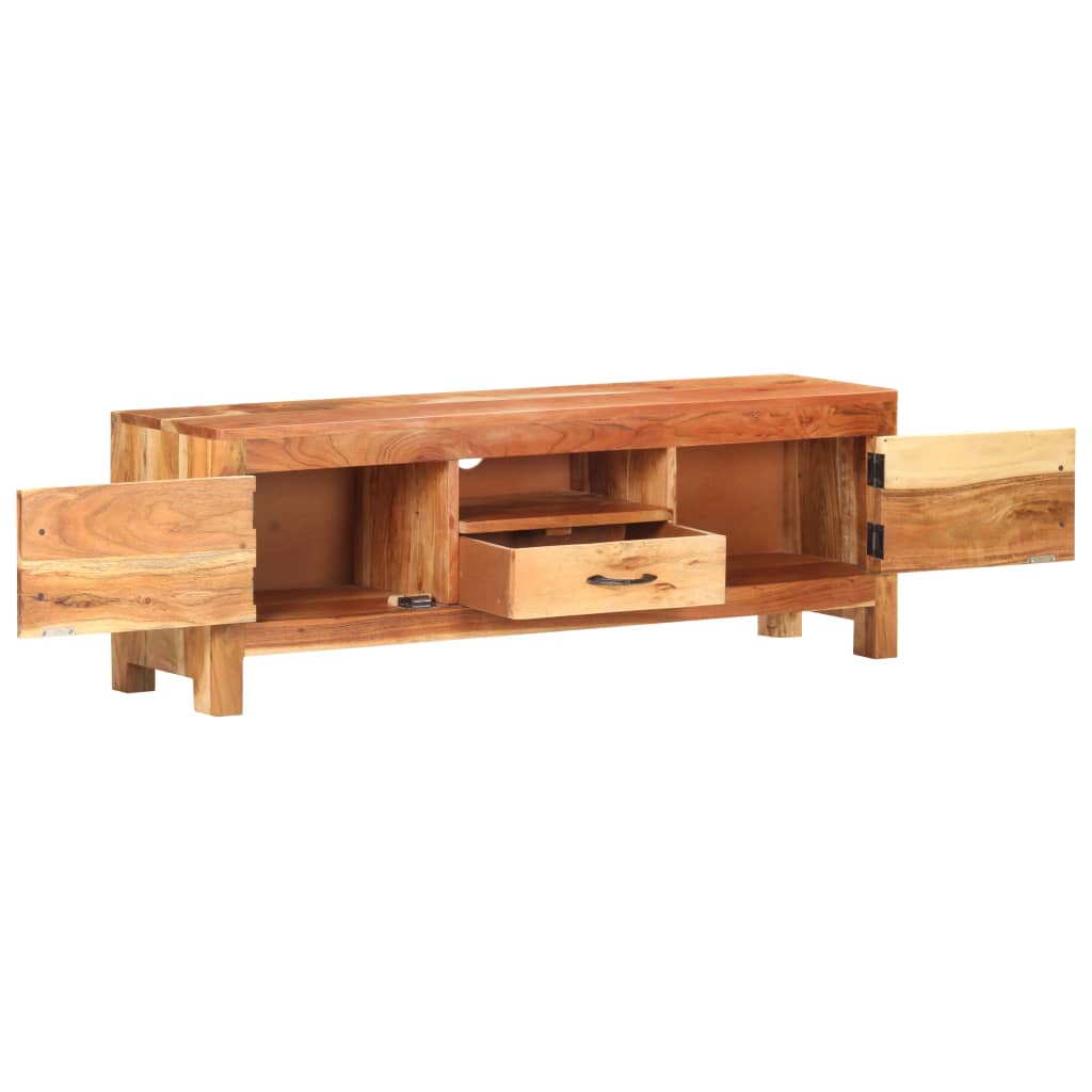 vidaXL TV Cabinet 116x30x40 cm Solid Acacia Wood