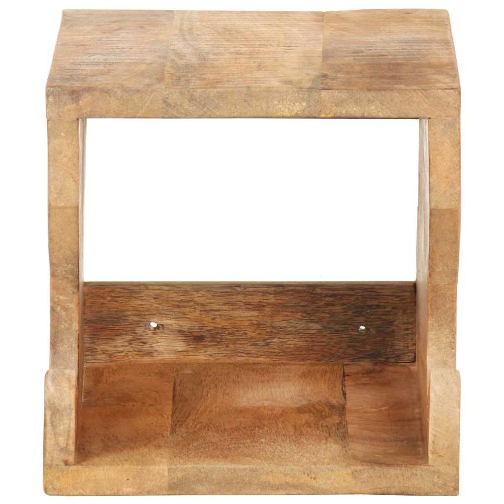 320477 vidaXL Wall Mounted Bicycle Rack 35x25x25 cm Solid Rough Mango Wood