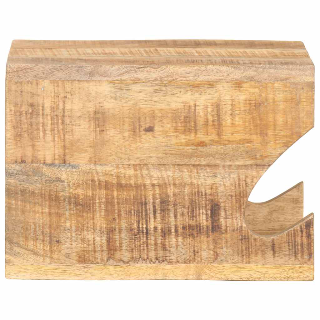 320477 vidaXL Wall Mounted Bicycle Rack 35x25x25 cm Solid Rough Mango Wood