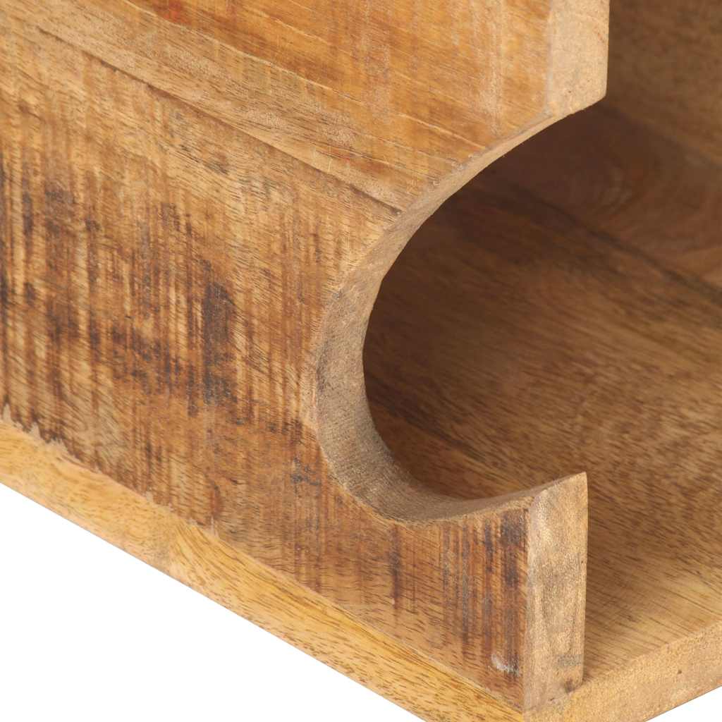 320477 vidaXL Wall Mounted Bicycle Rack 35x25x25 cm Solid Rough Mango Wood