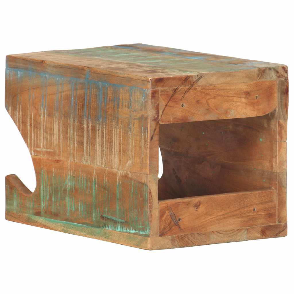 320478 vidaXL Wall Mounted Bicycle Rack 35x25x25 cm Solid Reclaimed Wood