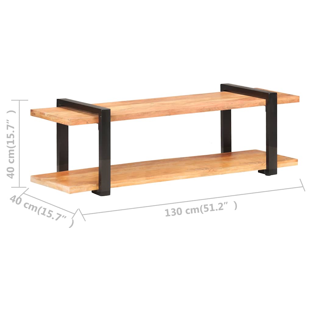 320496 vidaXL TV Cabinet 130x40x40 cm Solid Acacia Wood