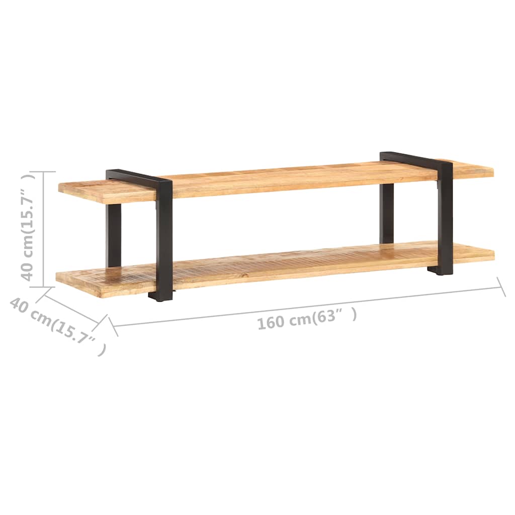 320497 vidaXL TV Cabinet 160x40x40 cm Solid Rough Mango Wood