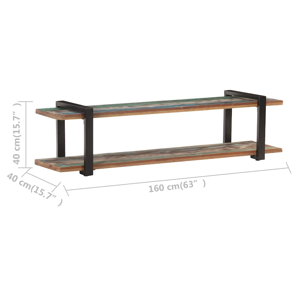 320498 vidaXL TV Cabinet 160x40x40 cm Solid Reclaimed Wood