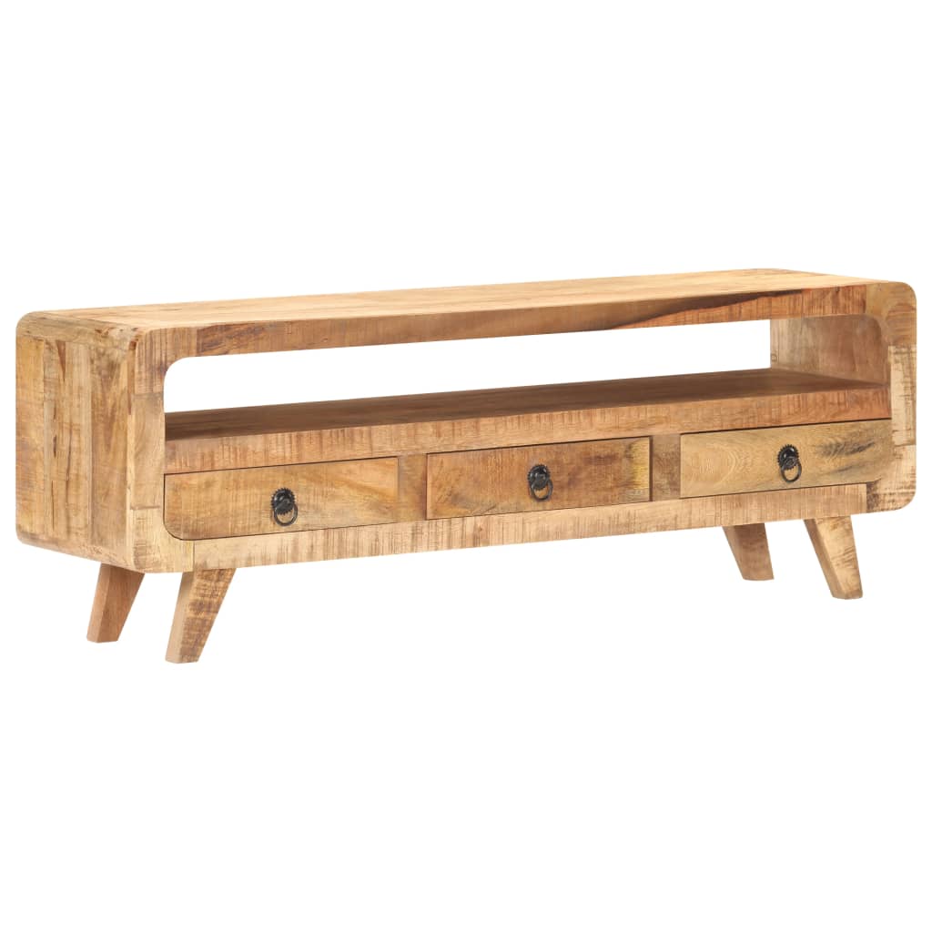 321042 vidaXL TV Cabinet 117x30x41 cm Solid Rough Mango Wood