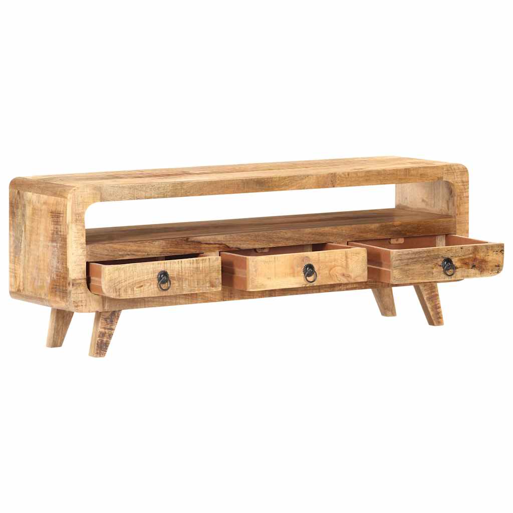 321042 vidaXL TV Cabinet 117x30x41 cm Solid Rough Mango Wood