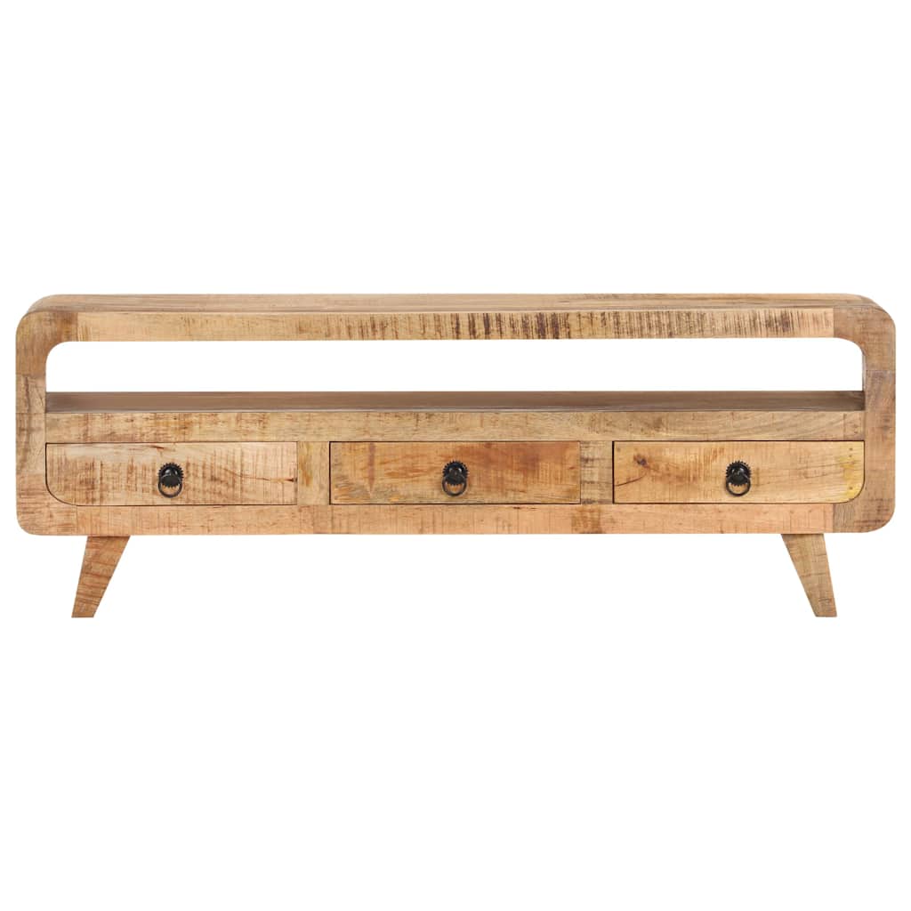321042 vidaXL TV Cabinet 117x30x41 cm Solid Rough Mango Wood