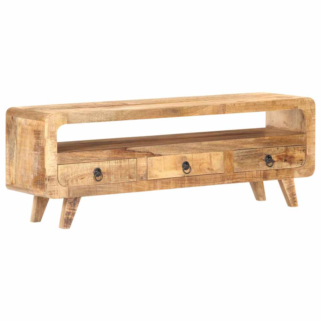 321042 vidaXL TV Cabinet 117x30x41 cm Solid Rough Mango Wood