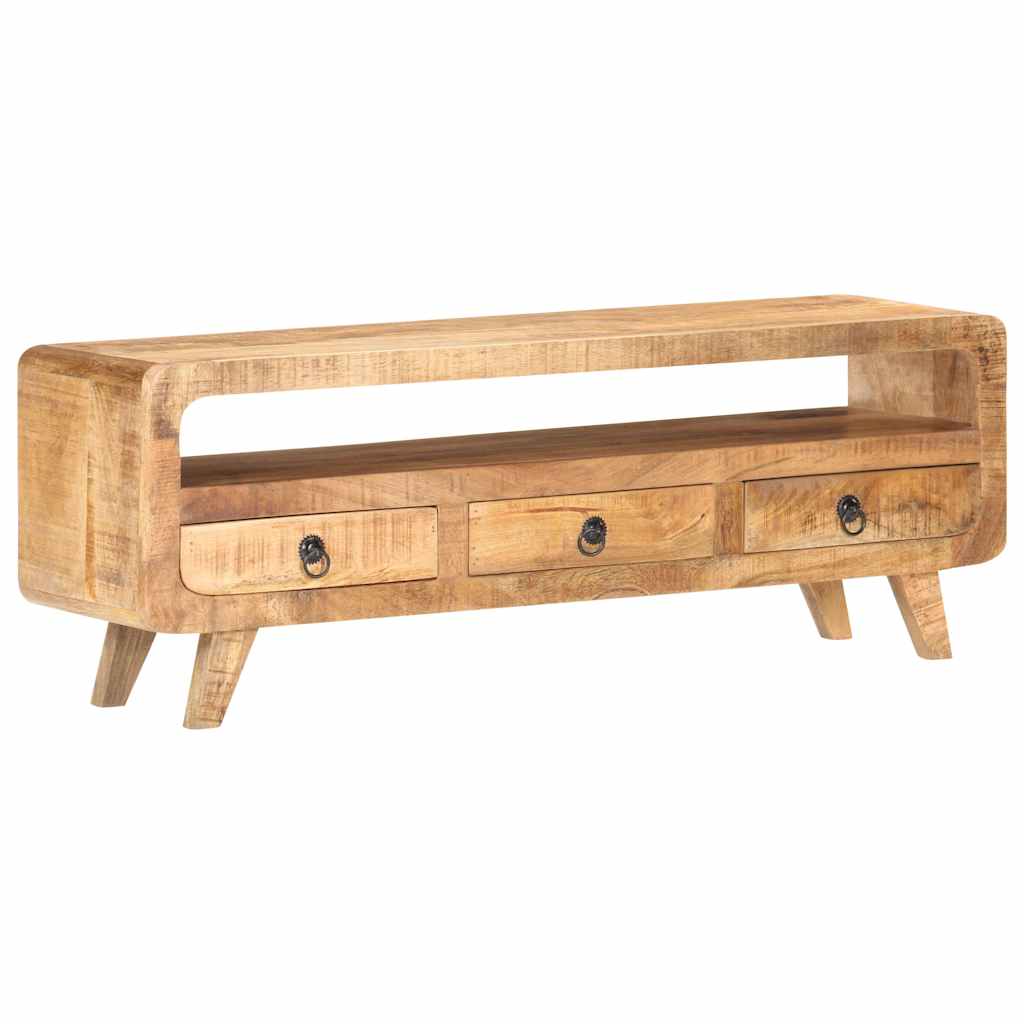 321042 vidaXL TV Cabinet 117x30x41 cm Solid Rough Mango Wood