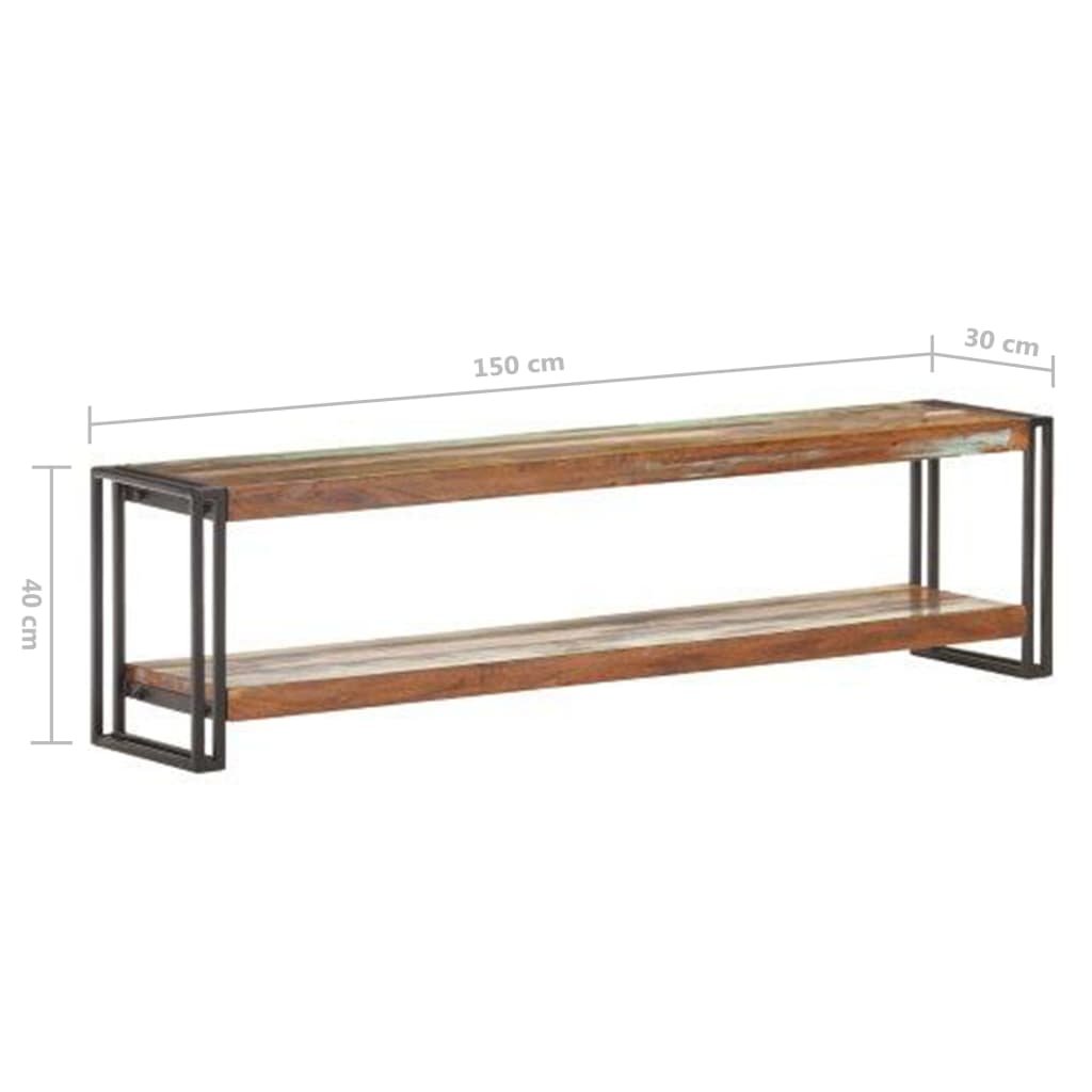 TV Cabinet | Mixed colour finish | Solid reclaimed wood, Iron