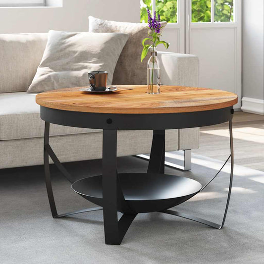 Coffee Table | Natural, Black | Solid Acacia wood, Iron | Medium
