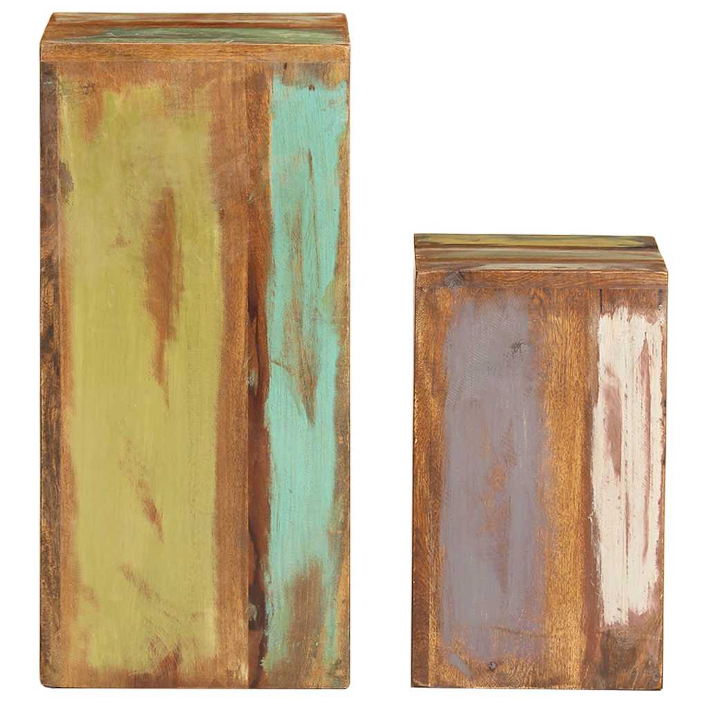 vidaXL Plant Stands 2 pcs Solid Reclaimed Wood