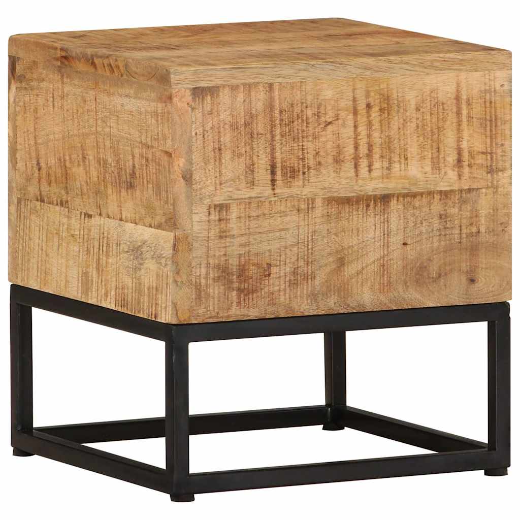 320814 vidaXL Side Table 30x30x33 cm Rough Mango Wood