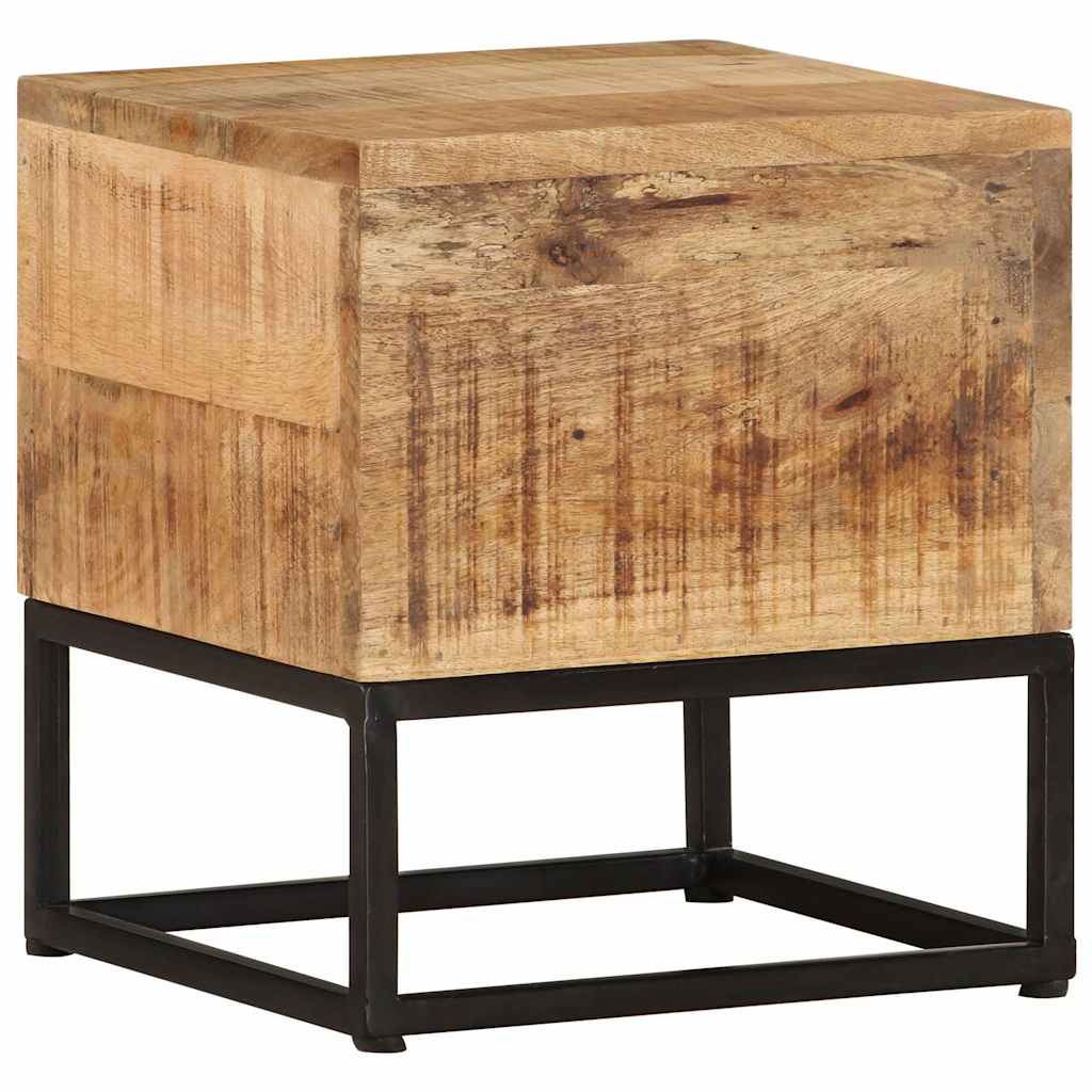 320814 vidaXL Side Table 30x30x33 cm Rough Mango Wood