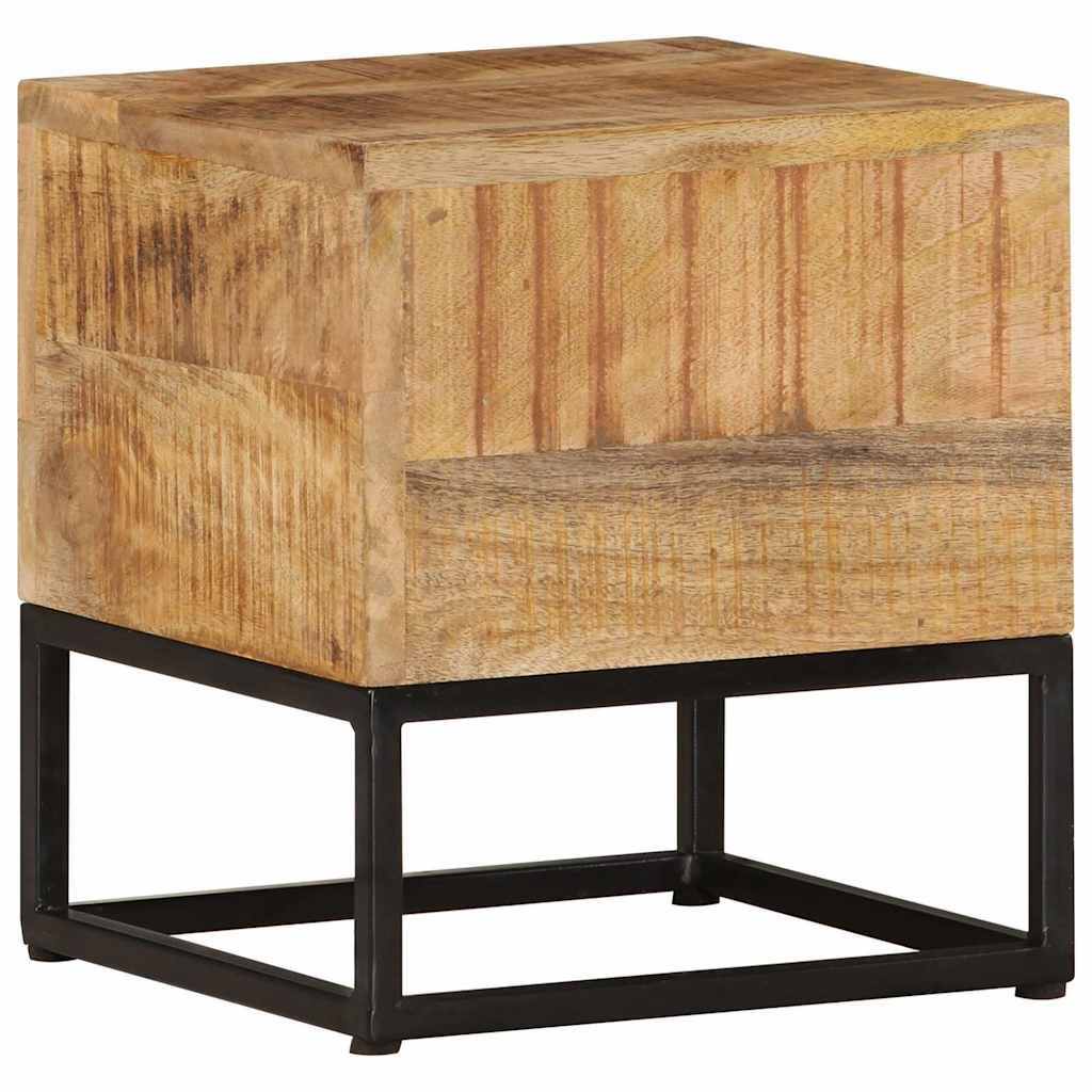 320814 vidaXL Side Table 30x30x33 cm Rough Mango Wood