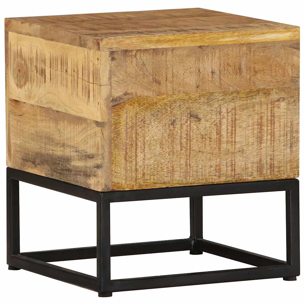 320814 vidaXL Side Table 30x30x33 cm Rough Mango Wood