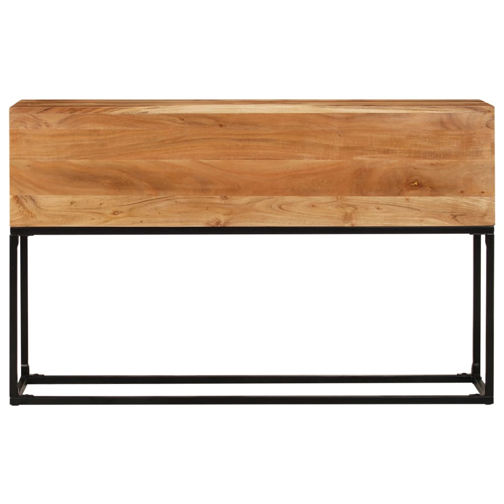 Console Table | Brown | Solid Acacia Wood, Powder-Coated Iron | 120 cm
