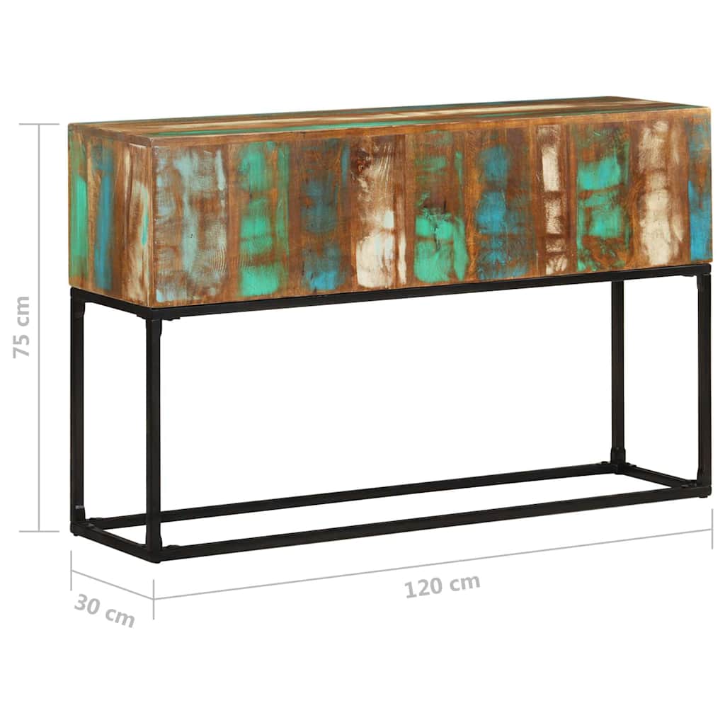 320822 vidaXL Console Table 120x30x75 cm Solid Reclaimed Wood