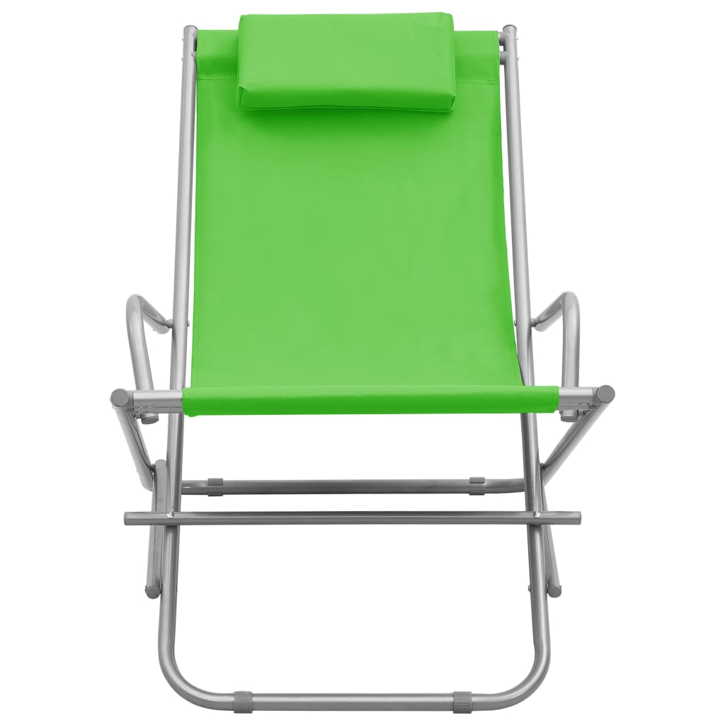 vidaXL Rocking Chairs 2 pcs Steel Green