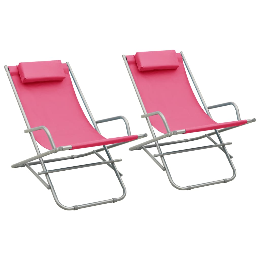 Rocking Chair | Set of 2 | Pink | Powder-coated steel | Standard