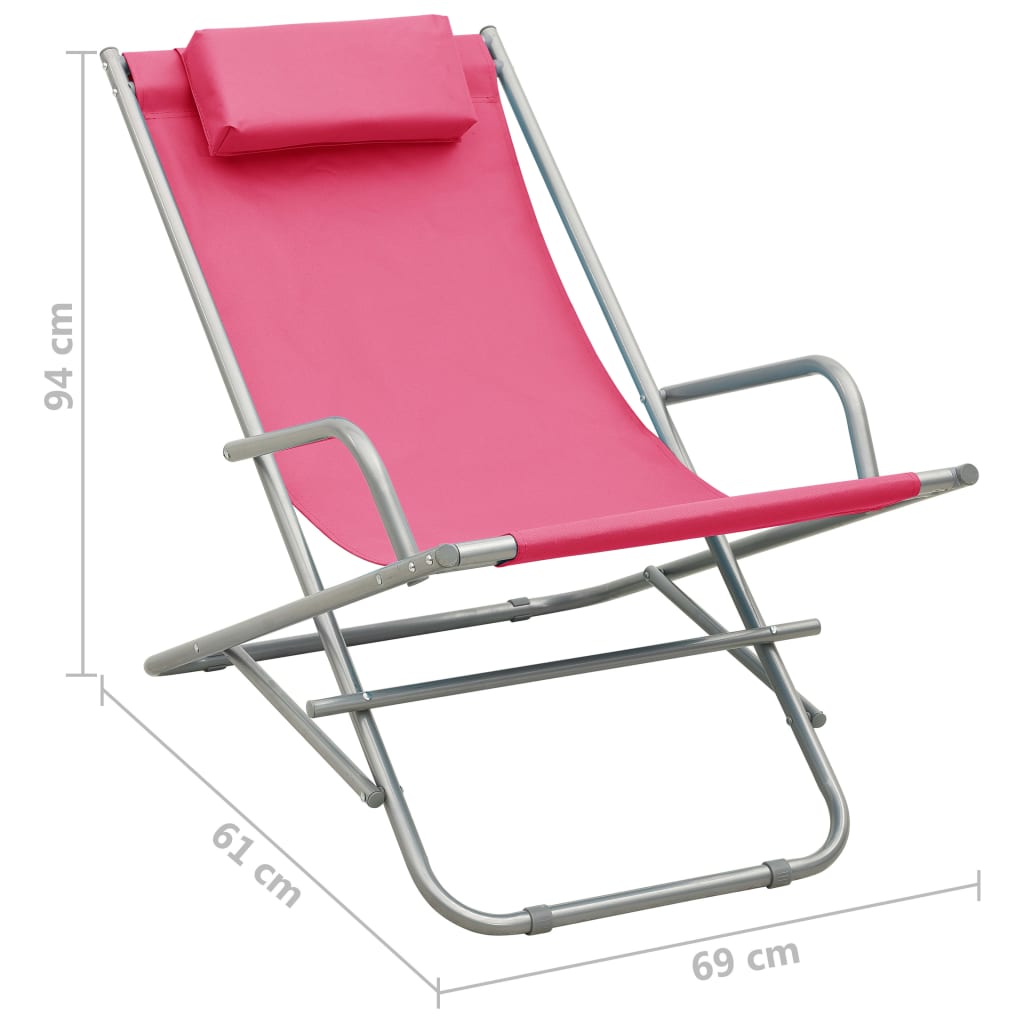 Rocking Chair | Set of 2 | Pink | Powder-coated steel | Standard