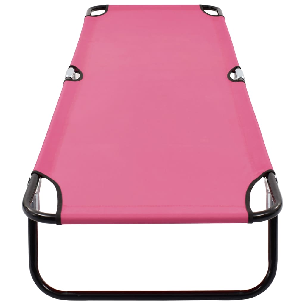 Sun Lounger | Pink | Powder-coated steel | Large | Foldable