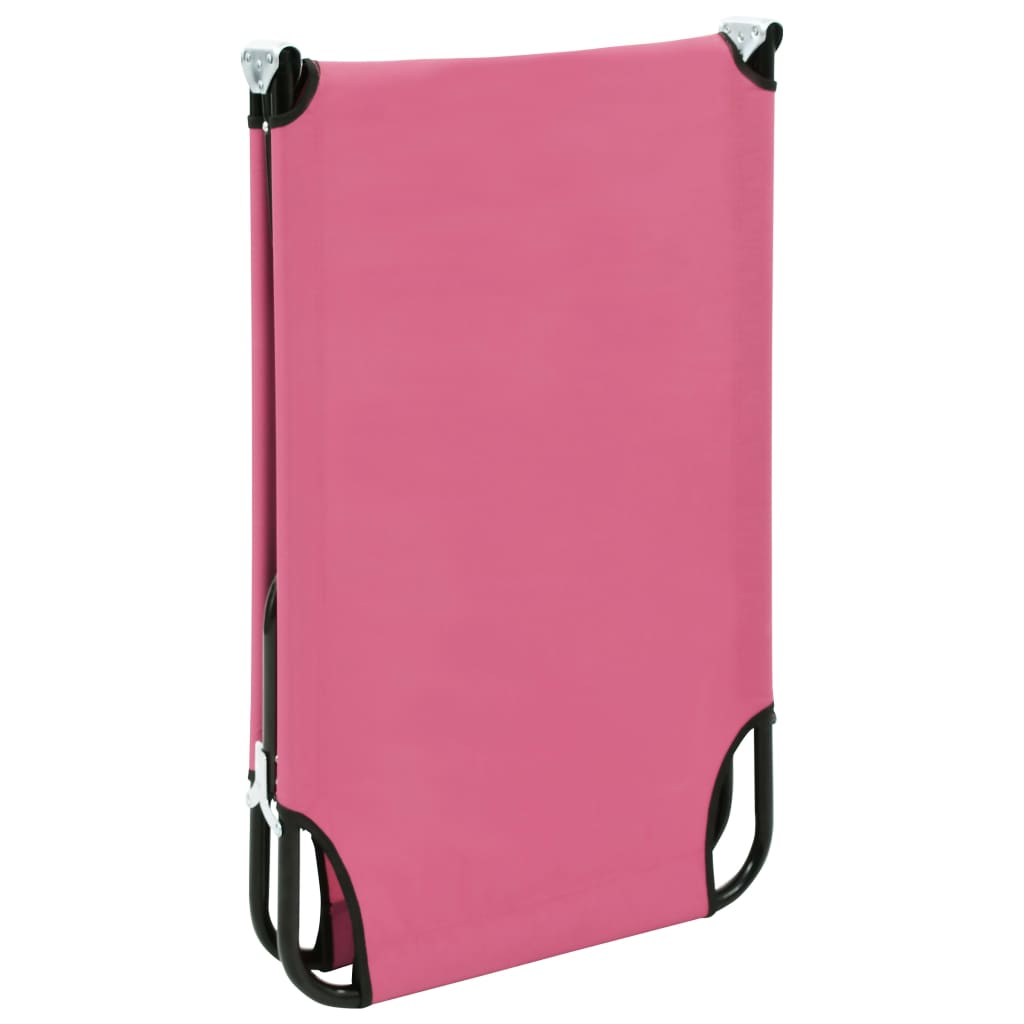 Sun Lounger | Pink | Powder-coated steel | Large | Foldable