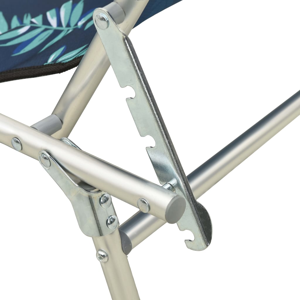Sun Lounger | Leaf print | Powder-coated aluminium | Standard