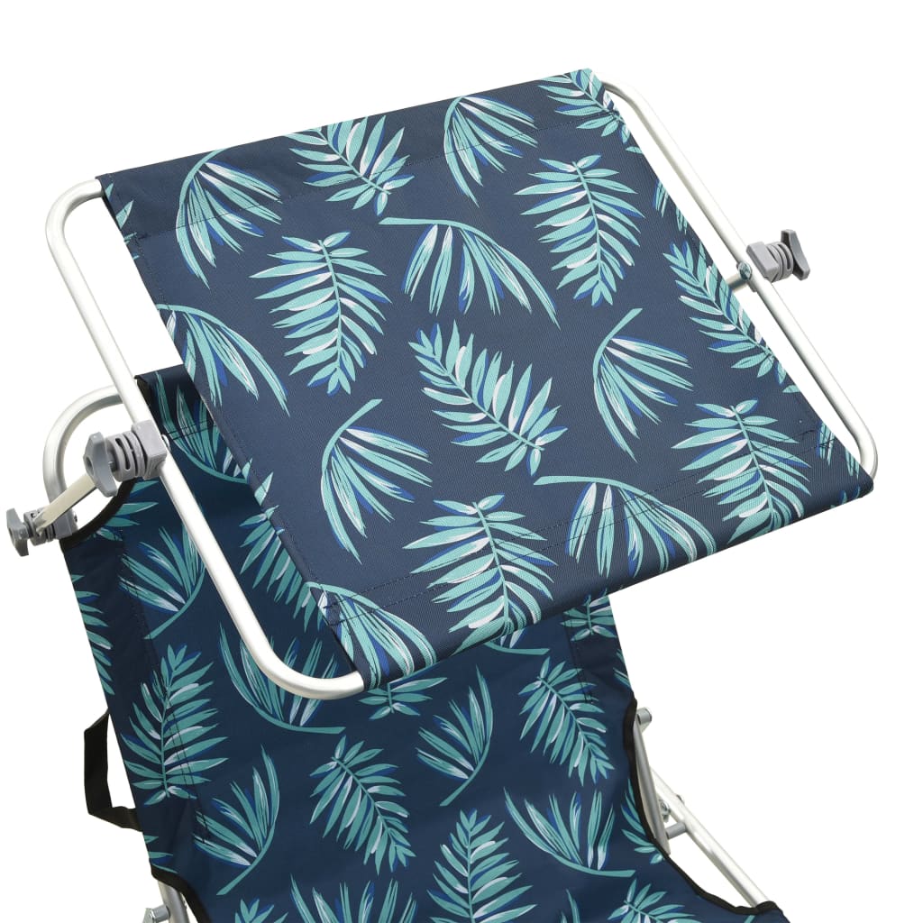 Sun Lounger | Leaf print | Powder-coated aluminium | Standard