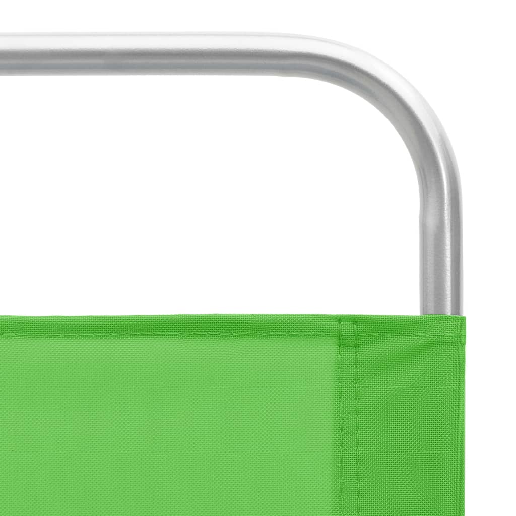Beach Chair | Set of 2 | Green | Oxford fabric with PE coating, steel