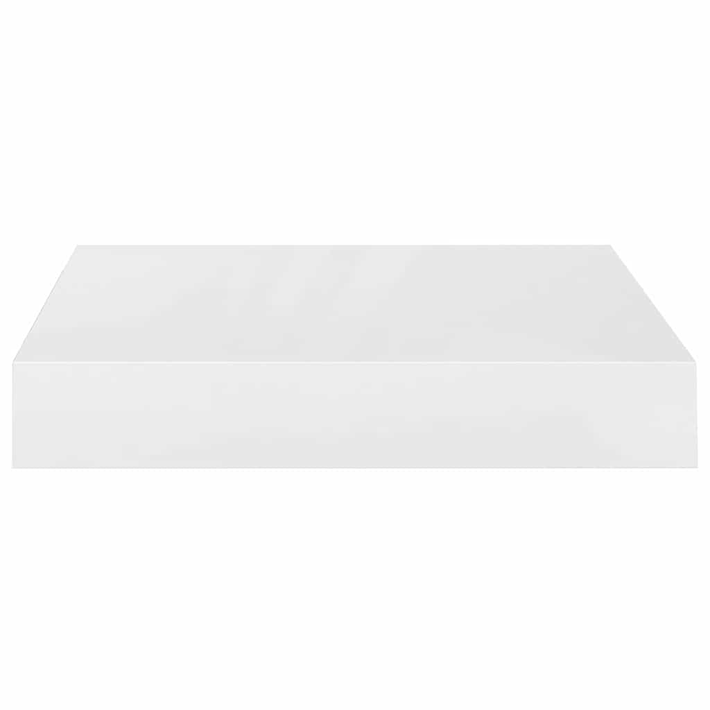 Floating Wall Shelves 4 pcs High Gloss White 23x23,5x3,8 cm MDF