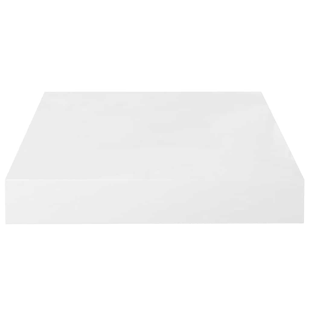 Floating Wall Shelves 4 pcs High Gloss White 23x23,5x3,8 cm MDF