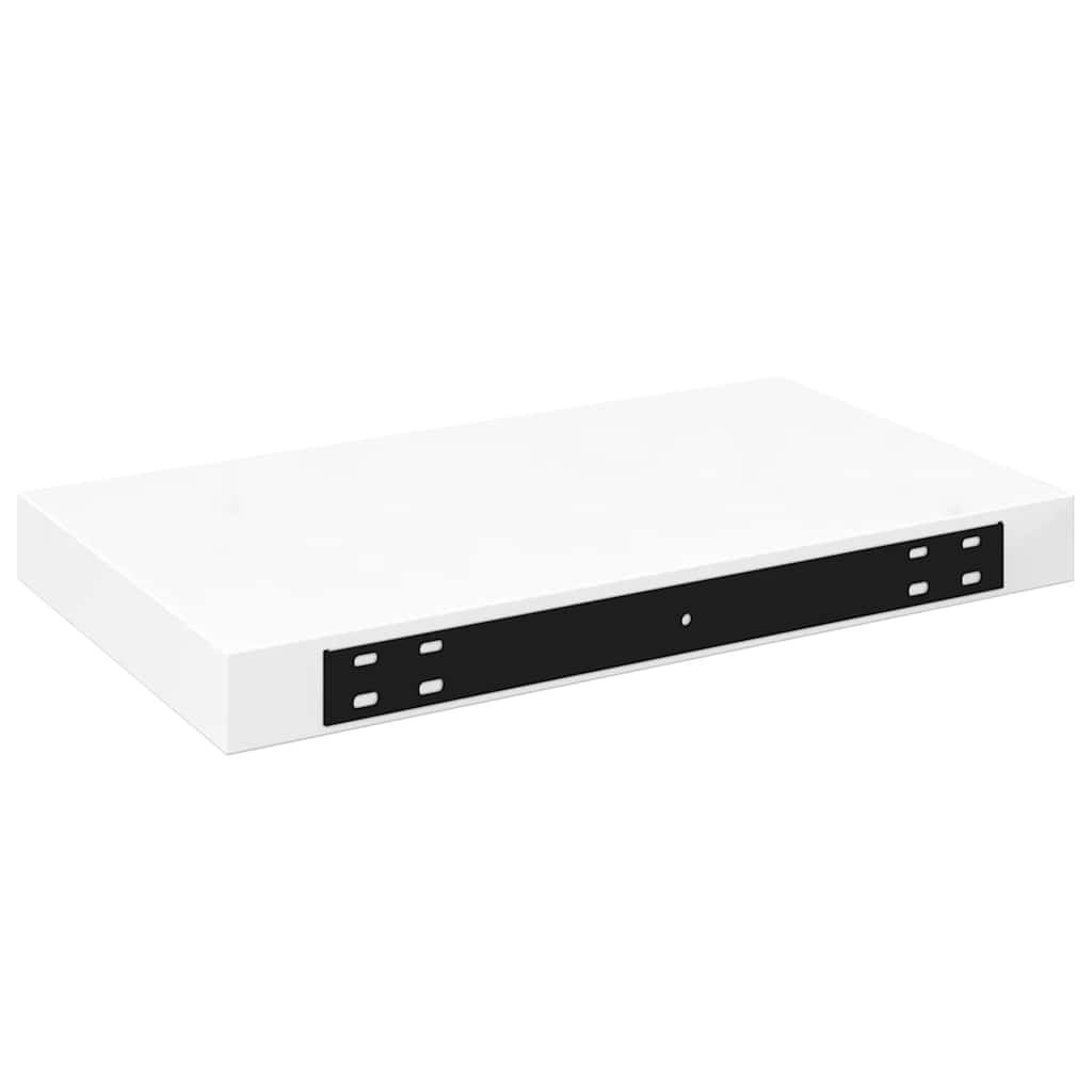 Floating Wall Shelf High Gloss White 40x23x3.8 cm MDF