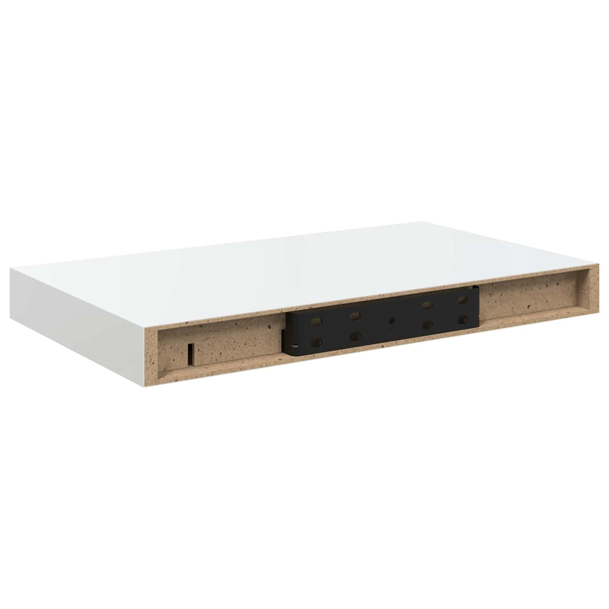 Floating Wall Shelves 2 pcs High Gloss White 40x23.5x3.8 cm MDF