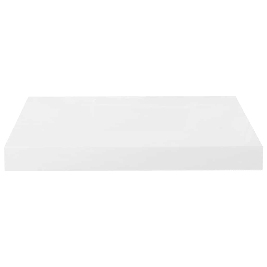 Floating Wall Shelves 4 pcs High Gloss White 40x23.5x3.8 cm MDF