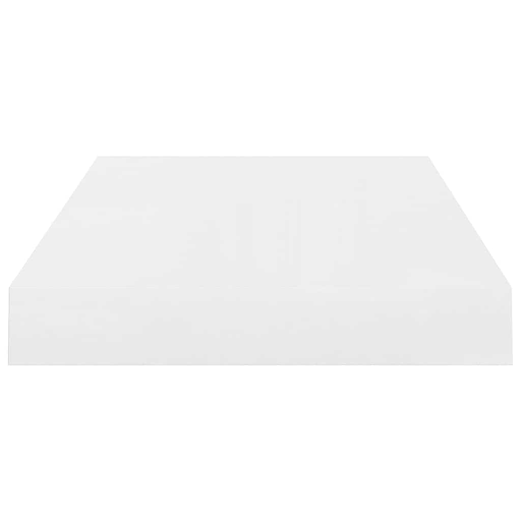 Floating Wall Shelves 4 pcs High Gloss White 40x23x3.8 cm MDF