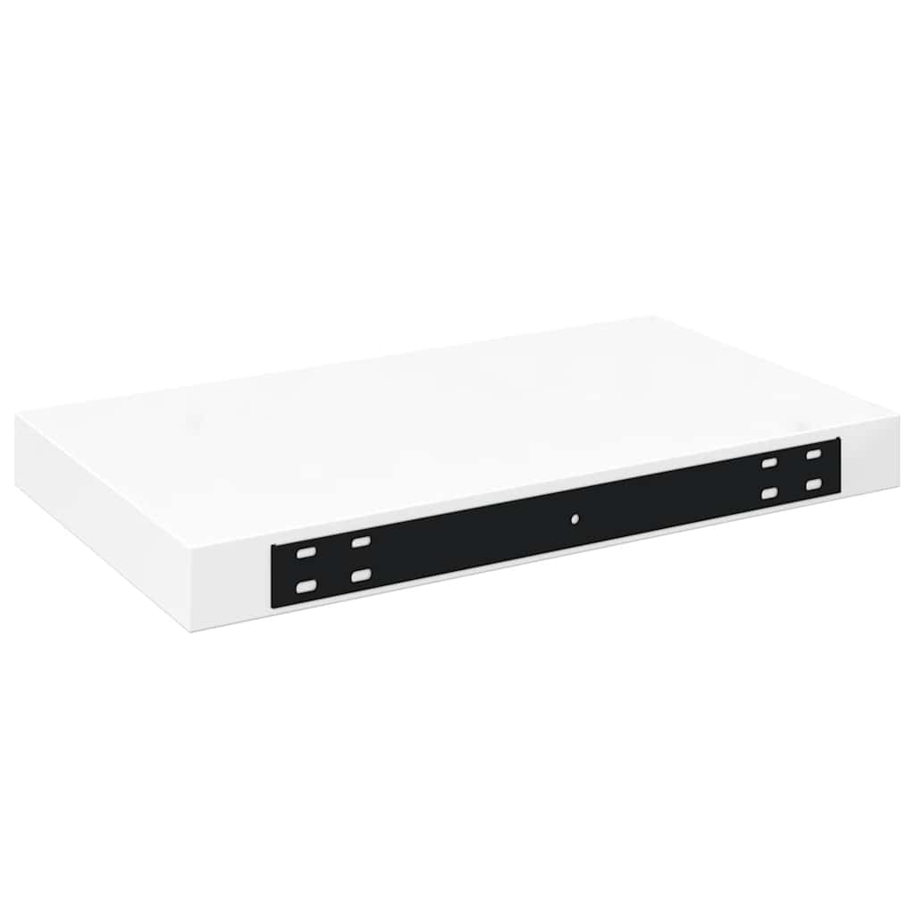 Floating Wall Shelves 4 pcs High Gloss White 40x23x3.8 cm MDF