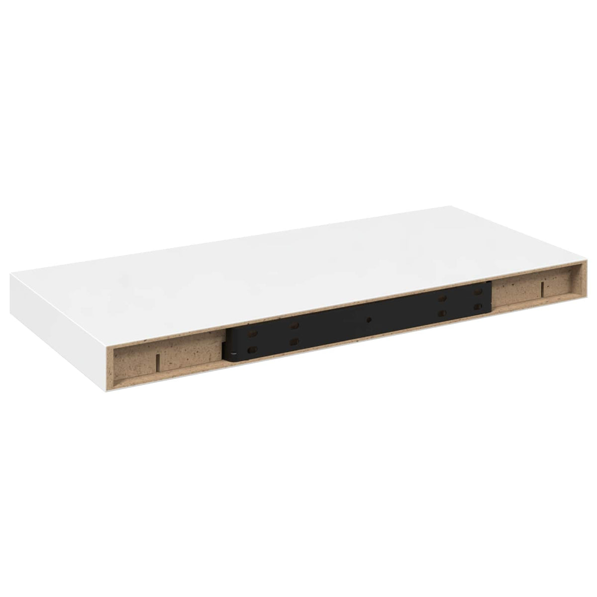 Floating Wall Shelves 2 pcs High Gloss White 50x23.5x3.8 cm MDF