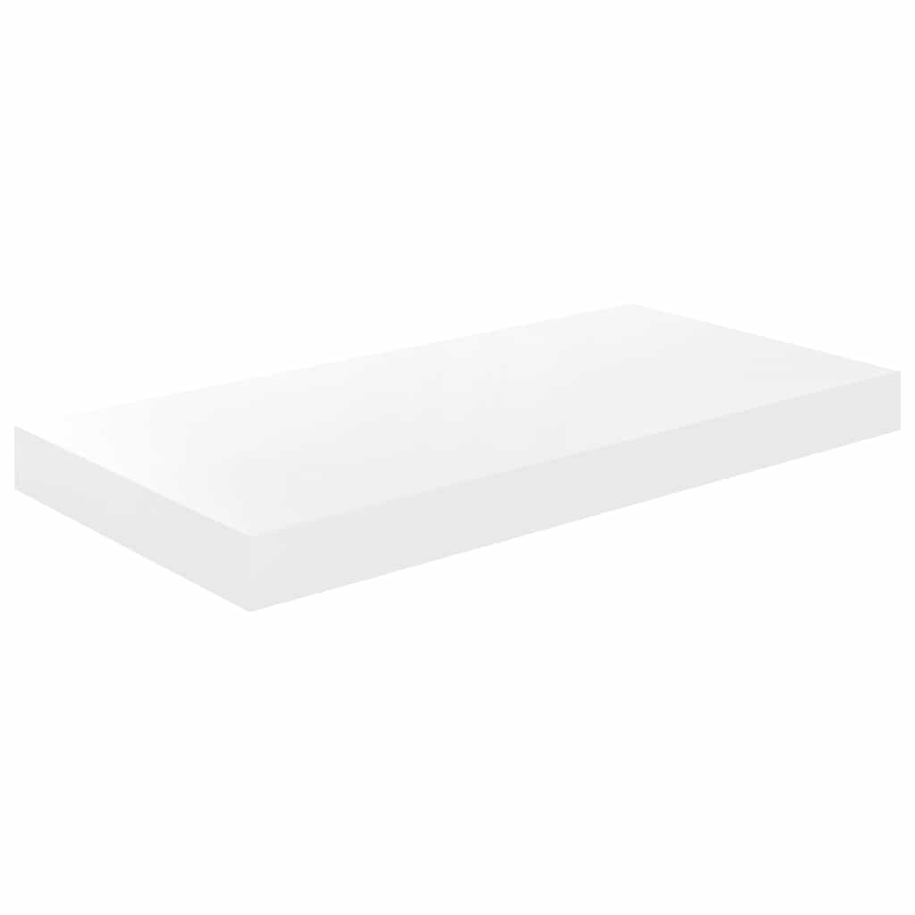 Floating Wall Shelves 4 pcs High Gloss White 50x23x3.8 cm MDF