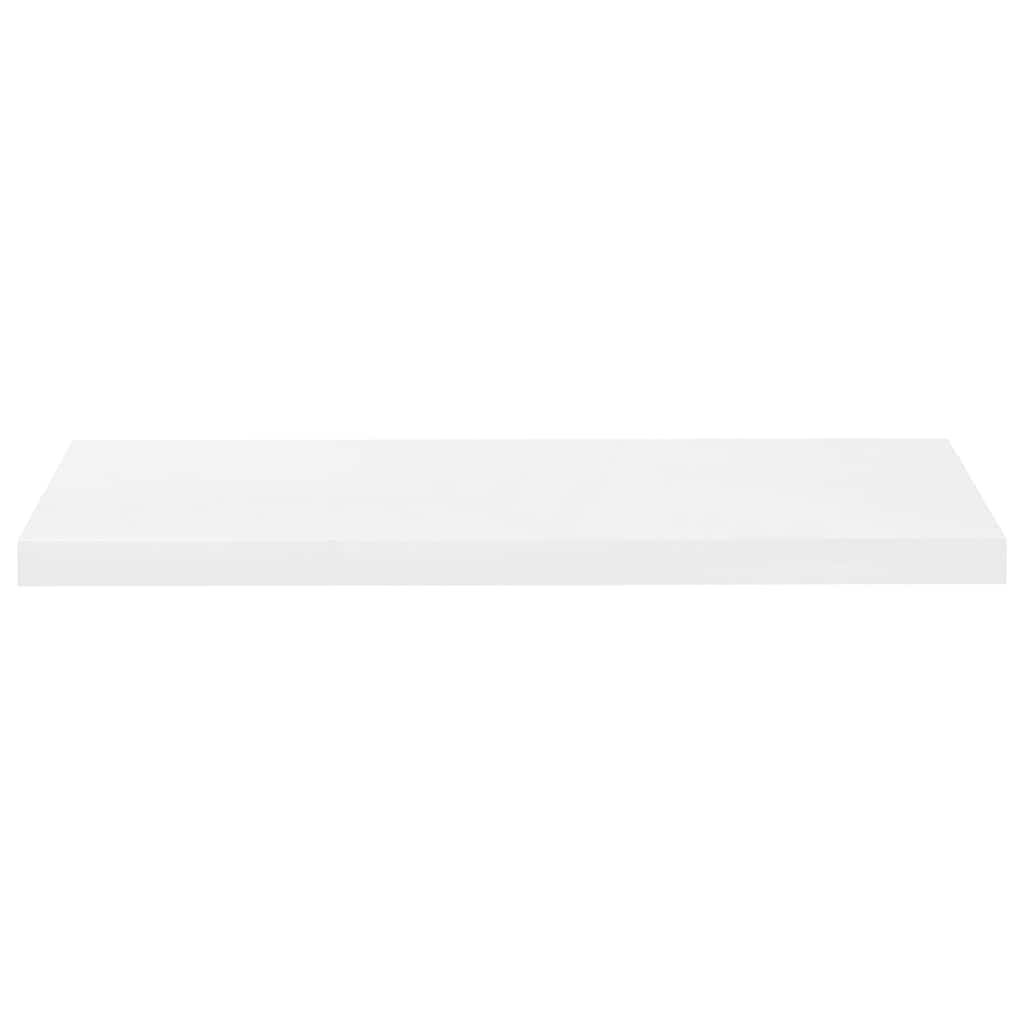 Floating Wall Shelf High Gloss White 80x23.5x3.8 cm MDF