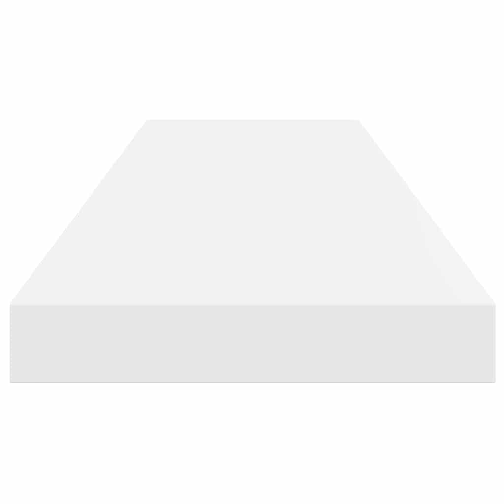 Floating Wall Shelves 2 pcs High Gloss White 80x23.5x3.8 cm MDF