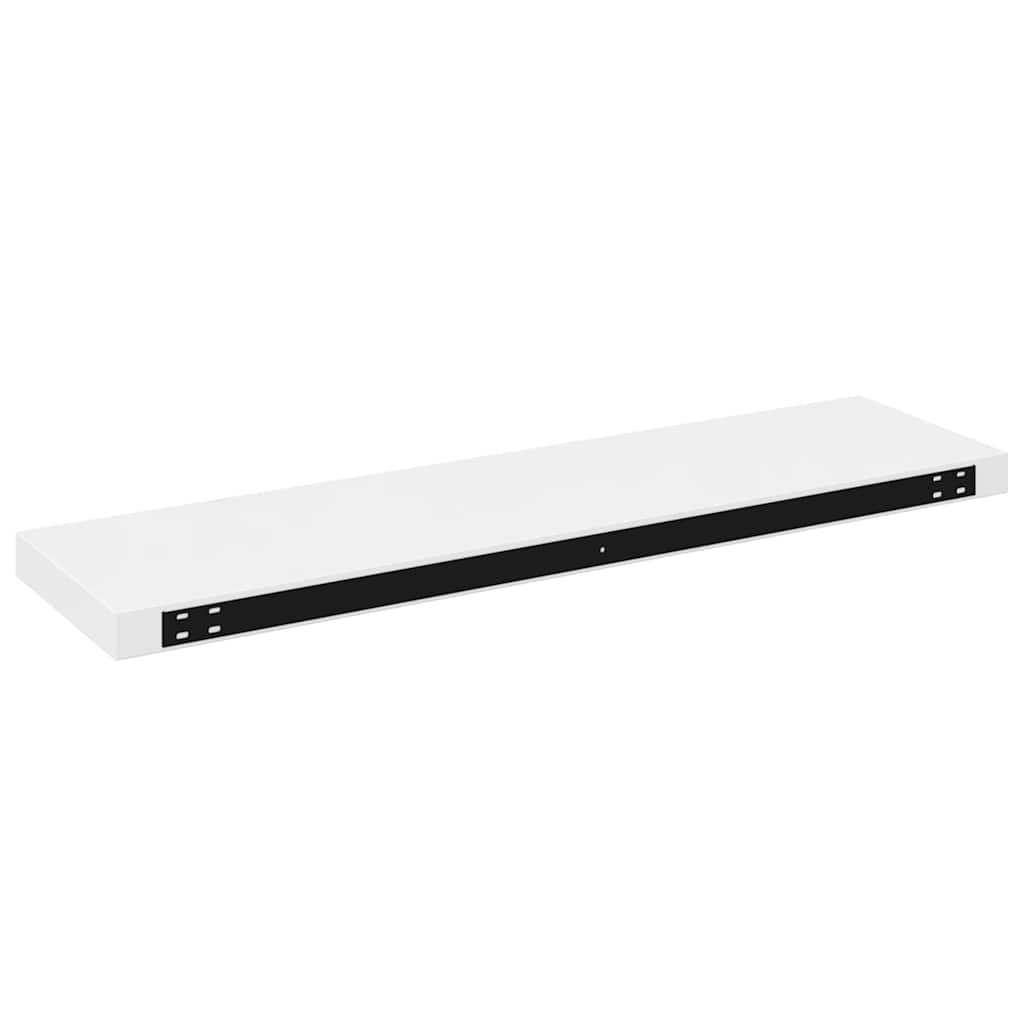 Floating Wall Shelf High Gloss White 90x23,5x3,8 cm MDF