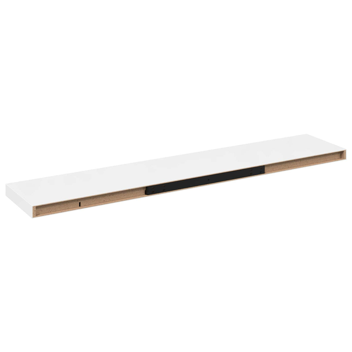Floating Wall Shelves 2 pcs High Gloss White 120x23.5x3.8cm MDF