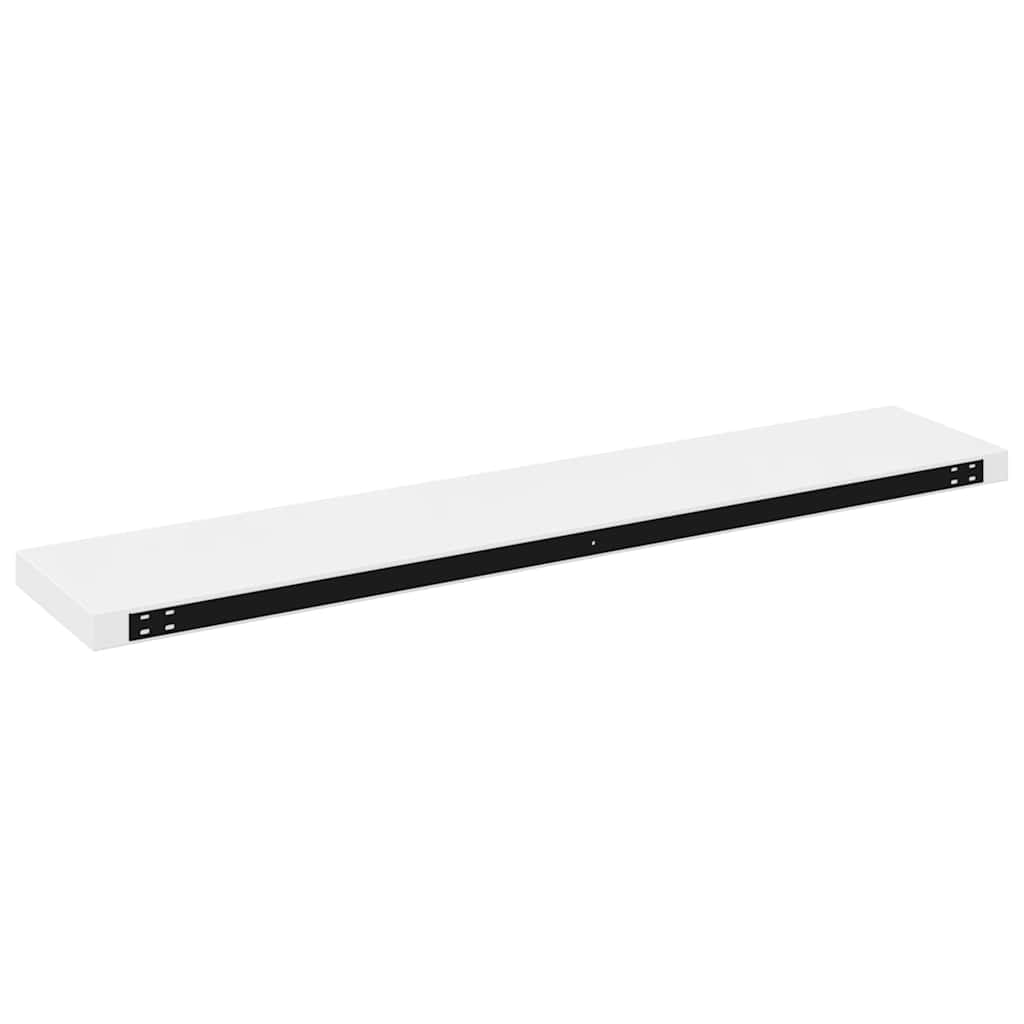 Floating Wall Shelves 4 pcs High Gloss White 120x23,5x3,8 cm MDF