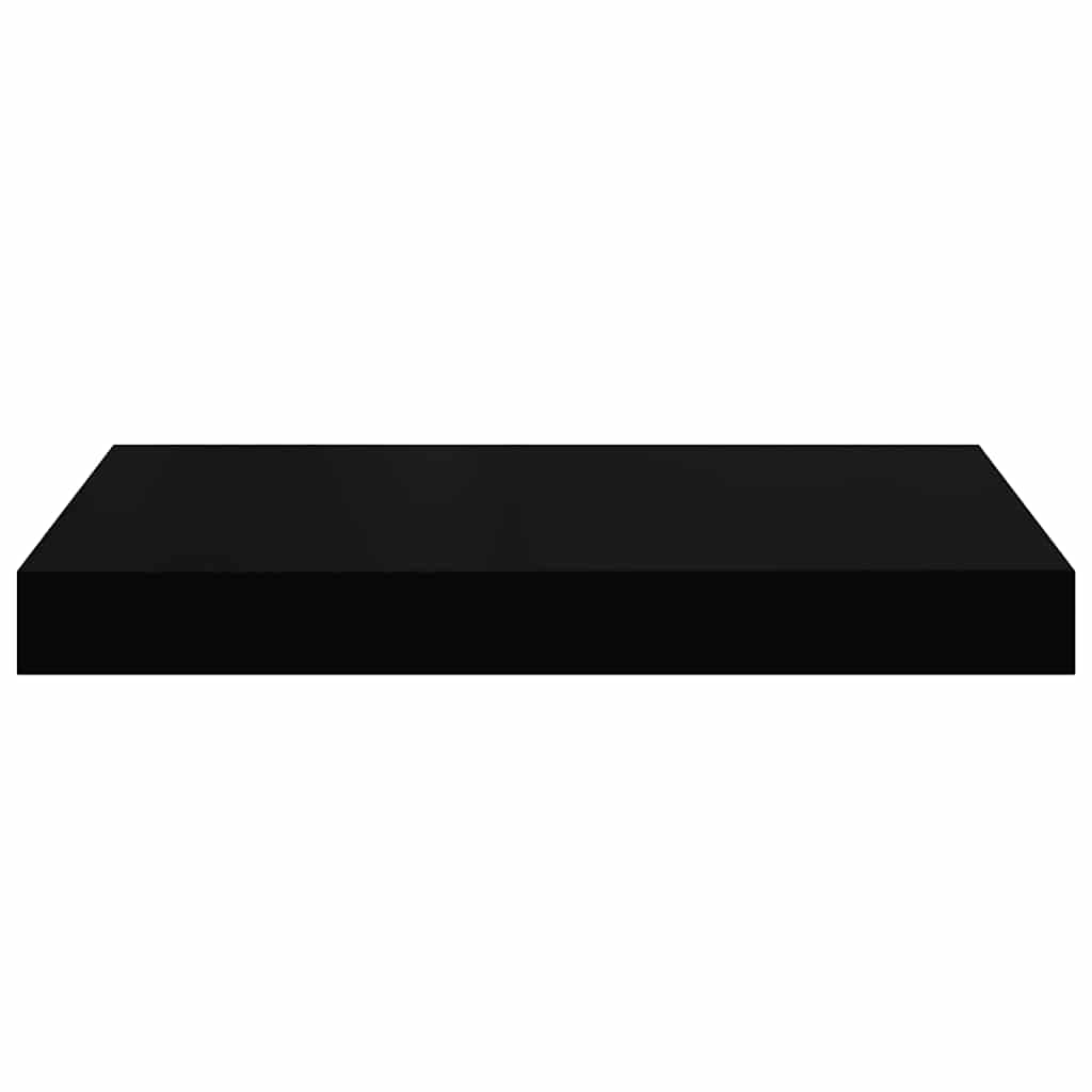 Floating Wall Shelf High Gloss Black 40x23x3.8 cm MDF