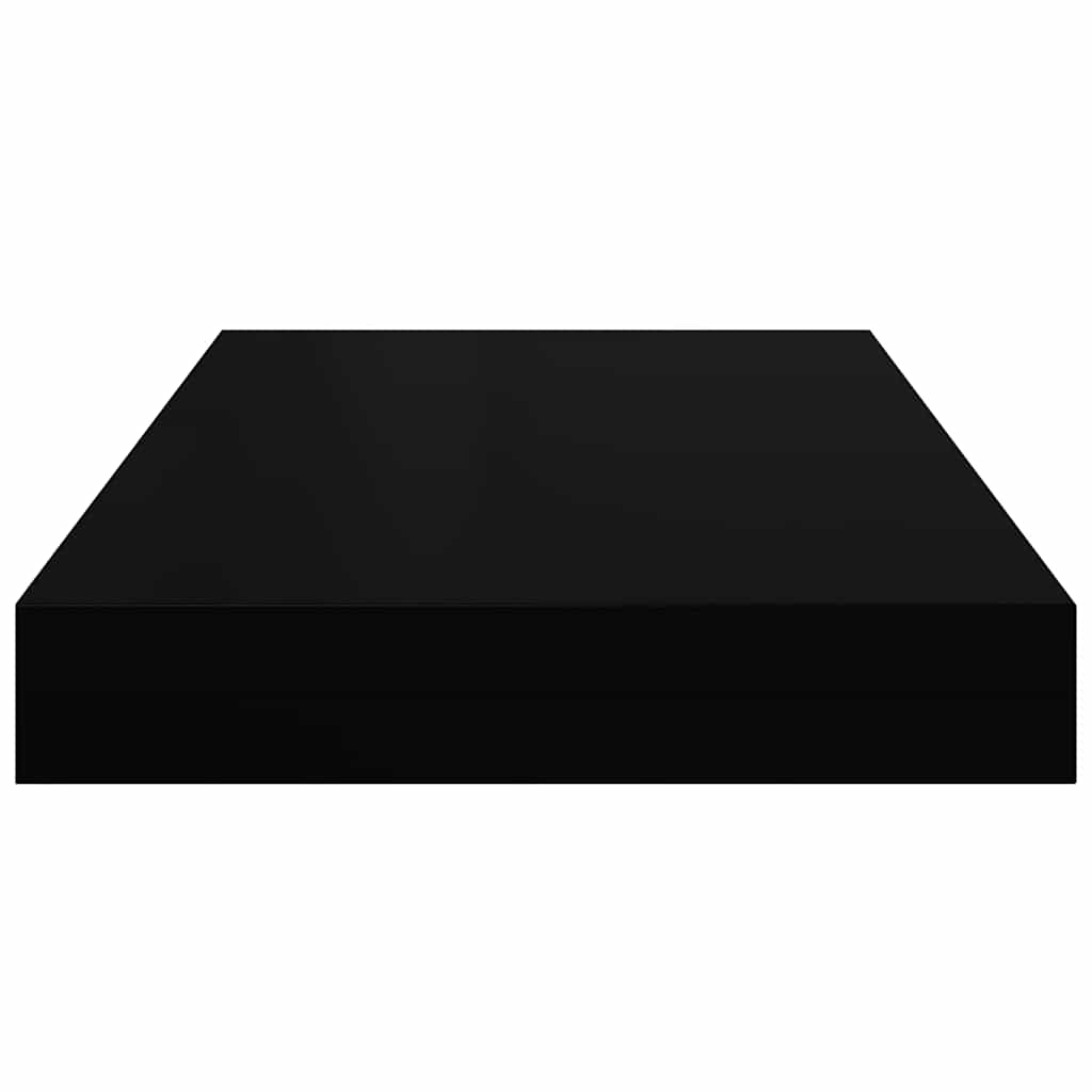 Floating Wall Shelf High Gloss Black 40x23x3.8 cm MDF