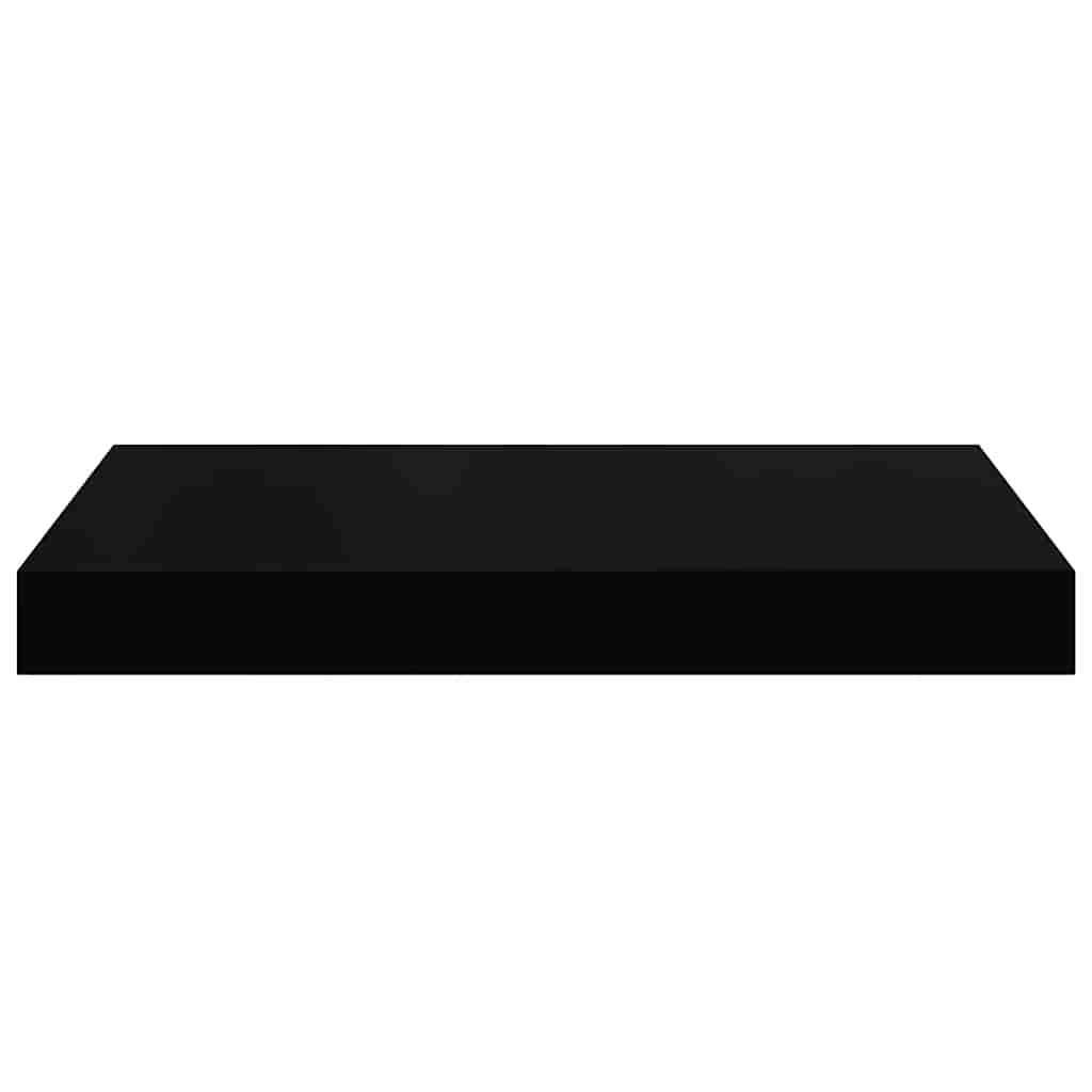 Floating Wall Shelves 2 pcs High Gloss Black 40x23x3.8 cm MDF