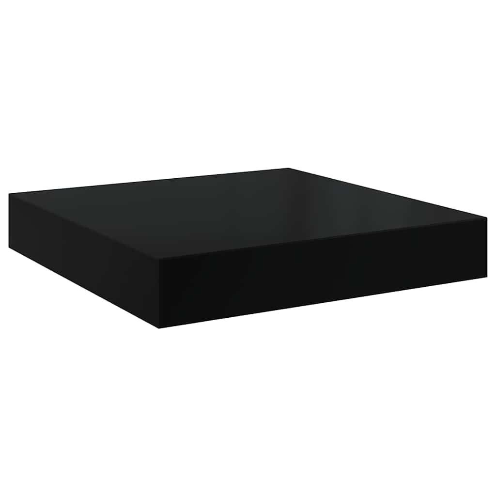 Floating Wall Shelves 2 pcs High Gloss Black 40x23x3.8 cm MDF