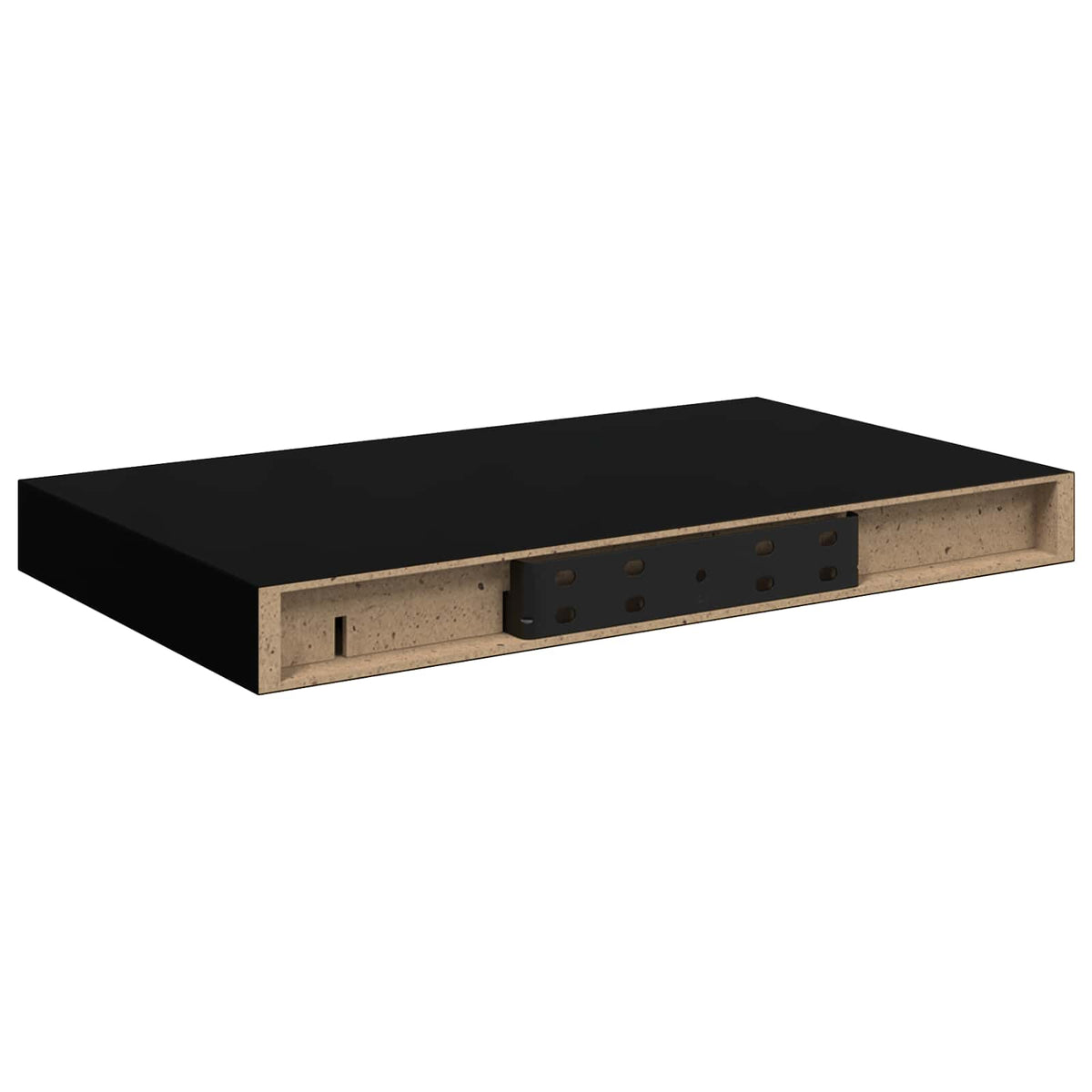 Floating Wall Shelves 4 pcs High Gloss Black 40x23.5x3.8 cm MDF