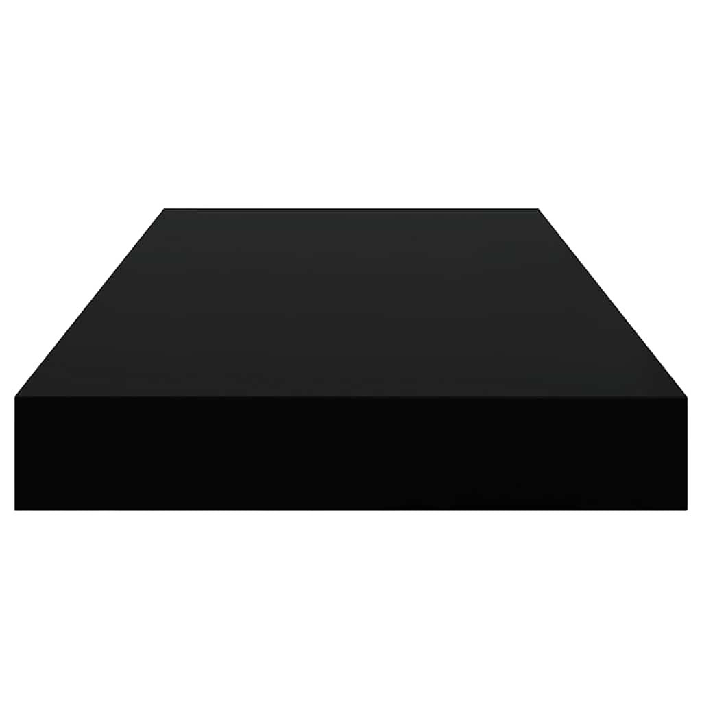 Floating Wall Shelf High Gloss Black 50x23x3.8 cm MDF